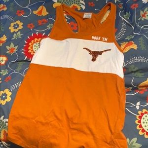 PINK Texas Longhorns Racerback Tee